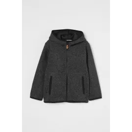 Fleece jacket H&M, Color: Черный, Size: 8-10 лет